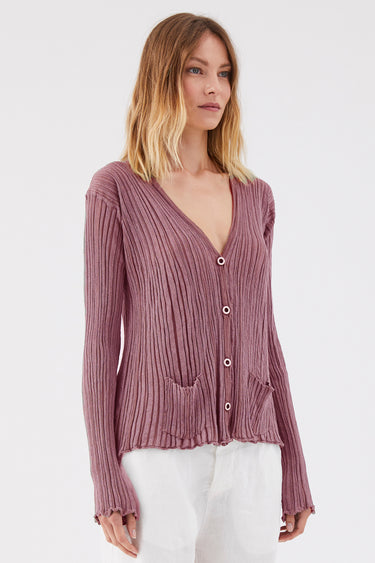 PLISSE CARDIGAN ROSE-CARDIGAN-Transit-Debs Boutique